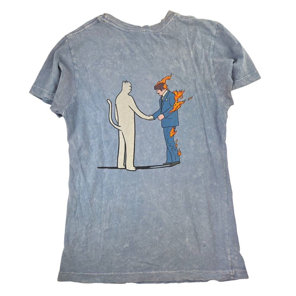 RipNDip | Light Blue Man on Fire T-shirt | Size Small - Picture 6 of 6
